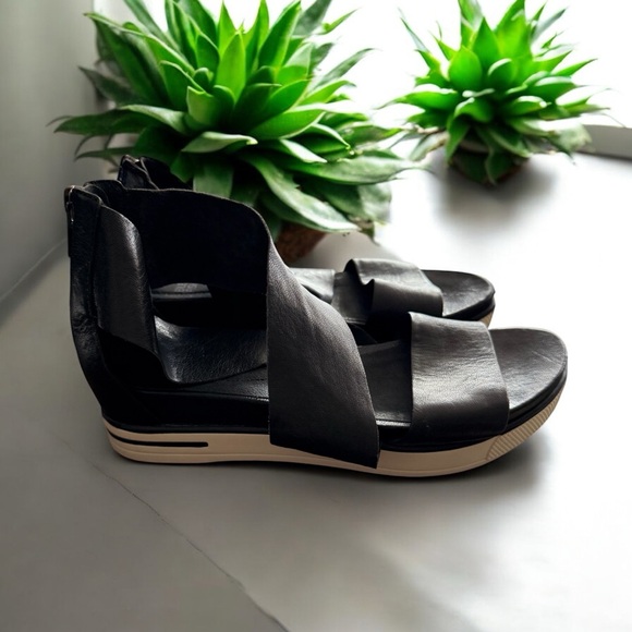 Eileen Fisher Sport Wide Strap Tumbled Soft Leather Sneaker Sandal Womens 6 - Picture 7 of 11
